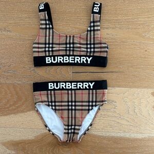 Burberry Girls size 12 Bikini Set